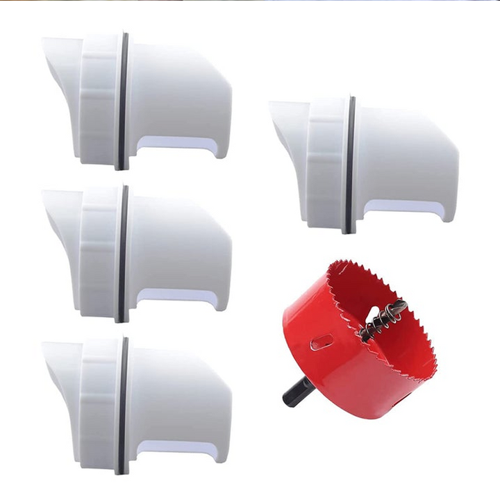 "DIY kycklingmatare av plast, enkel design, grå färg, effektiv för kycklingfoder utan spill i hönsgården."