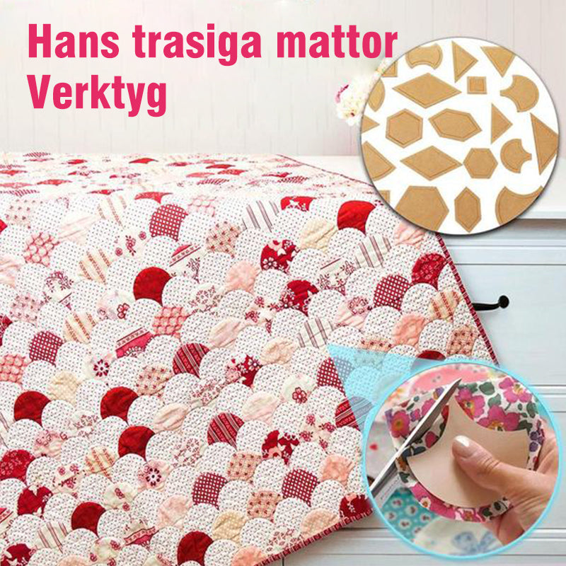 "DIY Mall Set i akryl för quiltning och patchwork, 27 mångsidiga mallar, robust design för skräddarsydda mönster."