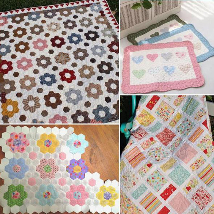 "DIY Mall Set i akryl för quiltning och patchwork, 27 mångsidiga mallar, robust design för skräddarsydda mönster."