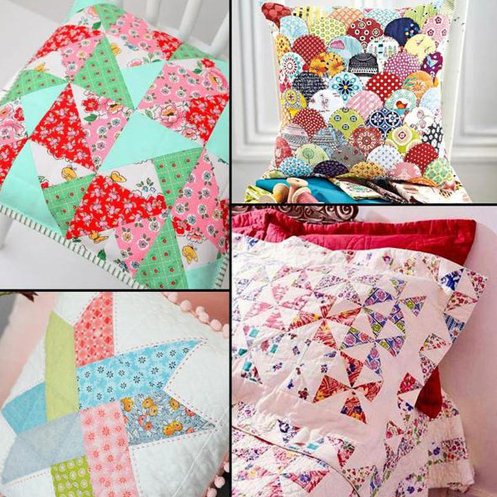 "DIY Mall Set i akryl för quiltning och patchwork, 27 mångsidiga mallar, robust design för skräddarsydda mönster."