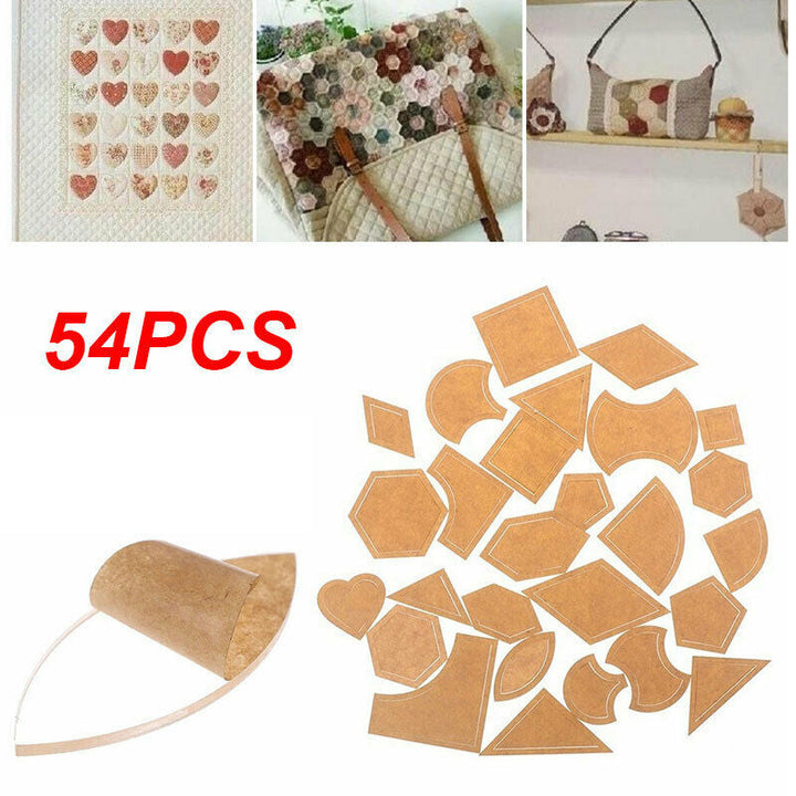 "DIY Mall Set i akryl för quiltning och patchwork, 27 mångsidiga mallar, robust design för skräddarsydda mönster."