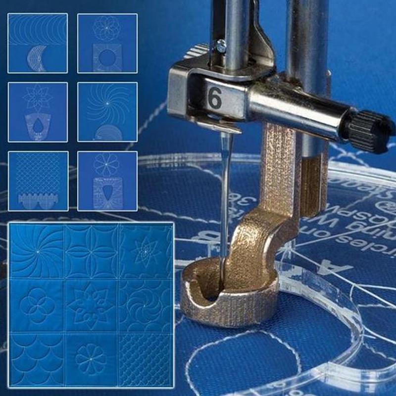 DIY Patchwork Maker Kit i färgglada tyger och symallor, perfekt för kreativa quiltprojekt och hobbyister.