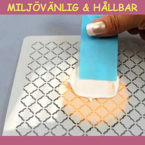 "DIY tårtstencil i mjölkvit PET-plast med vackra mönster för enkel tårtdekor. Perfekt för köksentusiaster."
