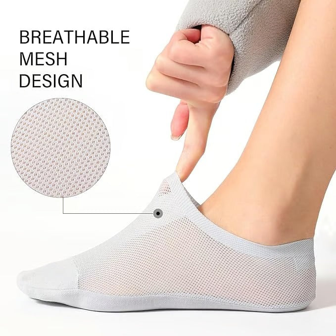 Praktiskt 4-pack dolda unisex-strumpor. Halkfria & andningsbara bomullsstrumpor för alla skor.