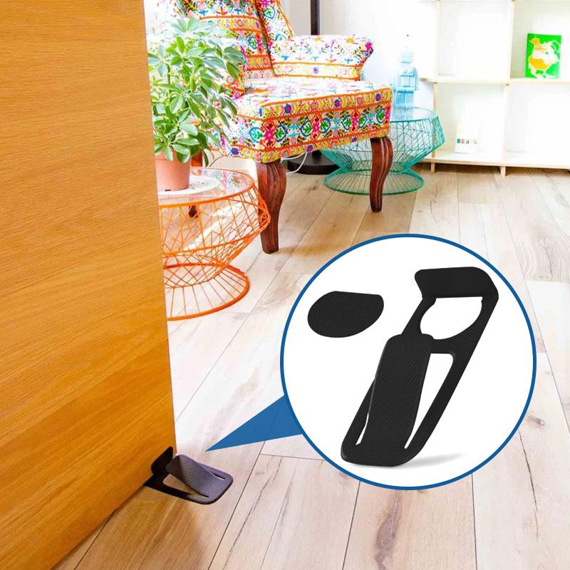 "Dörrstopp för hemanvändning, enkel installation på olika ytor, elegant design, flera färgalternativ."
