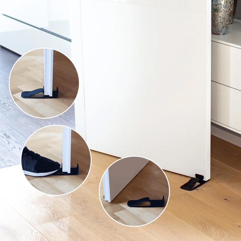 "Dörrstopp för hemanvändning, enkel installation på olika ytor, elegant design, flera färgalternativ."