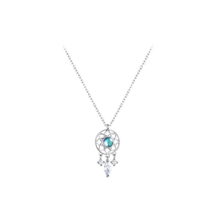 Drömfångarhalsband för damer i hållbar legering med zirkon, lätt design, symboliserar skydd mot negativa drömmar.