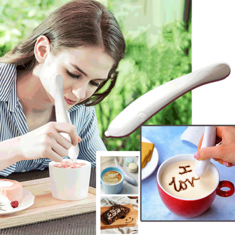"Dubbelsidiga kaffe snideripennor i flera färger, ergonomisk design för kreativa mönster med kryddor, köksverktyg"