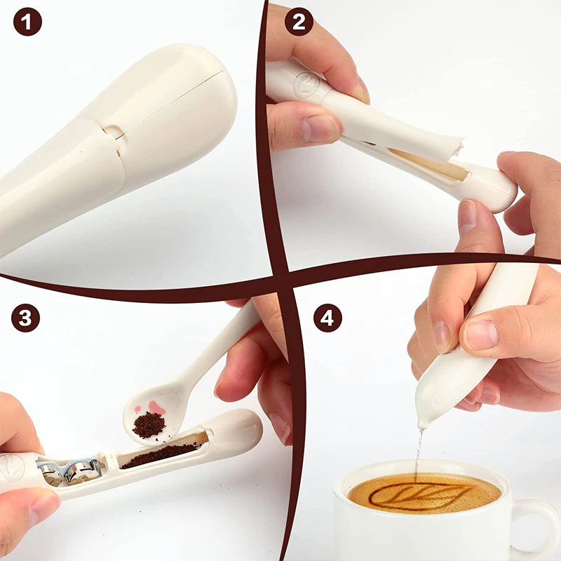 "Dubbelsidiga kaffe snideripennor i flera färger, ergonomisk design för kreativa mönster med kryddor, köksverktyg"