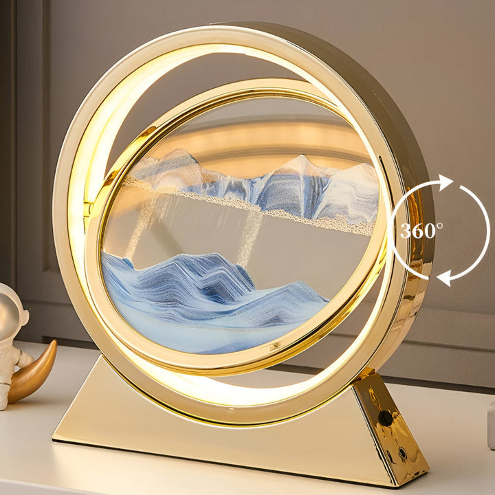 Sandkonstlampa LED, perfekt för heminredning & avkoppling. Stilren design som dekoration.