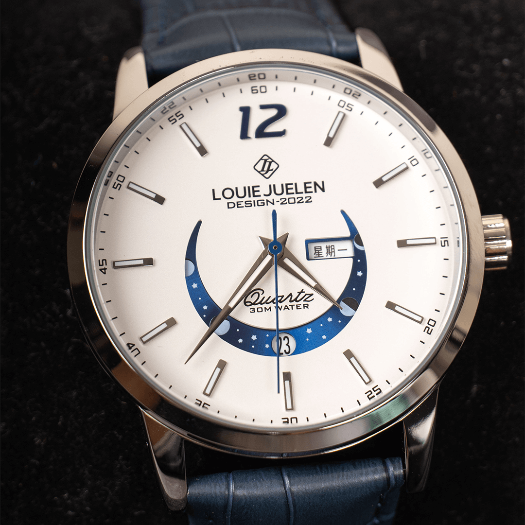 Elegant Luminous Moonphase Klocka