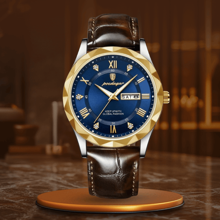 Elegant Läderband Kvartsur
