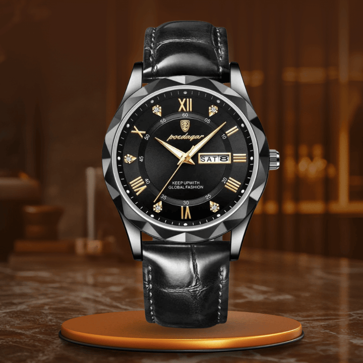 Elegant Läderband Kvartsur