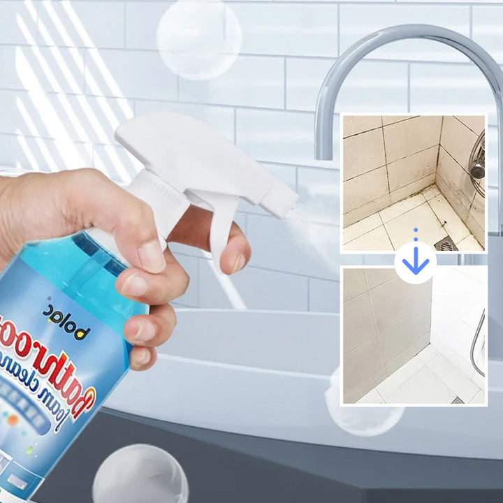 Effektiv badrumsrengöring skum tar bort kalkavlagringar, användarvänlig spray, ger strålande ytor med glans.