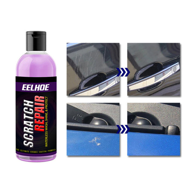 "Effektiv bilreparationsformel, tar bort repor, virvlar, oxidation, återställer lacken till en elegant finish."
