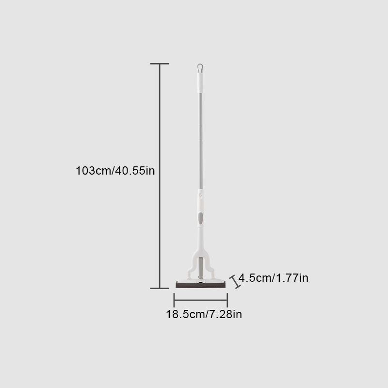 "Effektiv infällbar svampmopp med justerbart handtag, ergonomisk design och hög vattenabsorption för enkel städning."