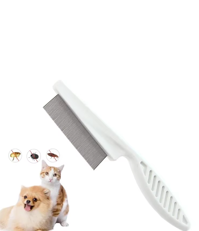 Djurvård: Loppkam för hund och katt. Tar effektivt bort loppor och ohyra med skonsam pälsvård.