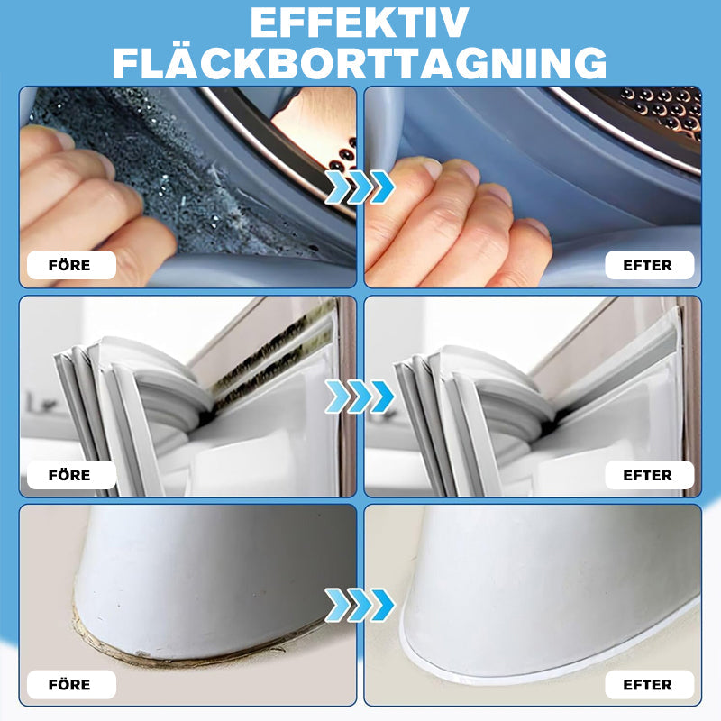 Effektiv Mögelavlägsnargel, tar bort envisa mögelfläckar, klar flaska, vit och grön etikett, 100ml volym.