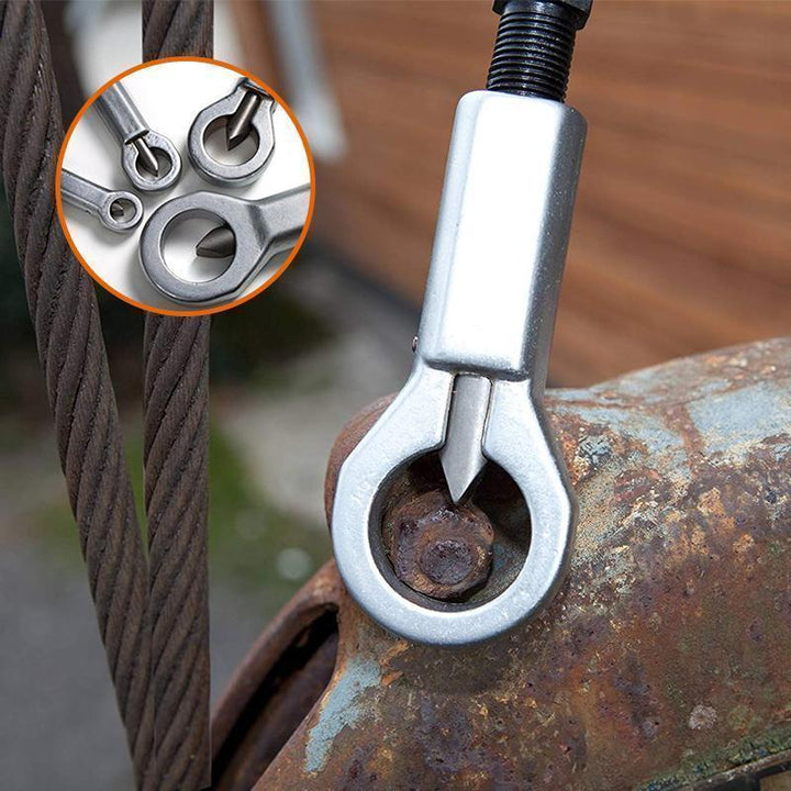 "Effektiv Nut Splitter Pro för rostiga muttrar, kompakt och hållbar design i metall för robust mutteravlägsning."