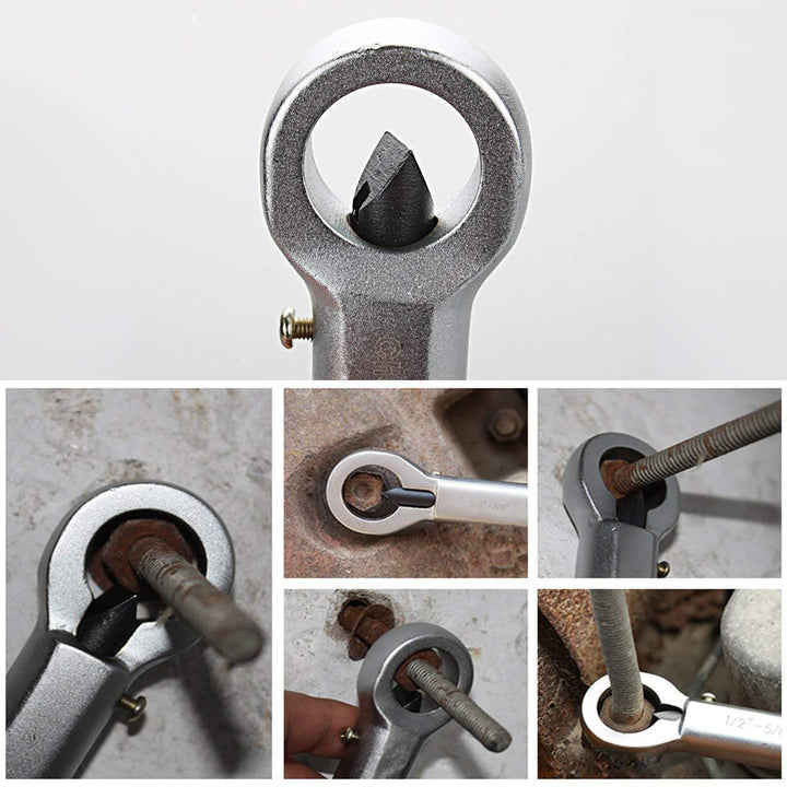 "Effektiv Nut Splitter Pro för rostiga muttrar, kompakt och hållbar design i metall för robust mutteravlägsning."