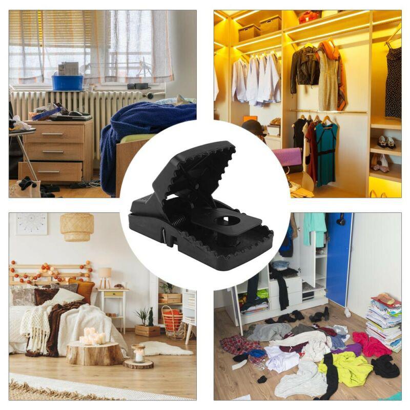 "Effektiv råttfälla i svart plast för säkert hem, enkel användning och hygienisk skadedjursbekämpning."