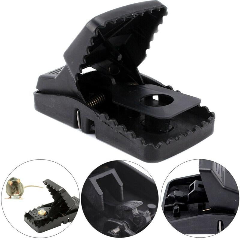 "Effektiv råttfälla i svart plast för säkert hem, enkel användning och hygienisk skadedjursbekämpning."