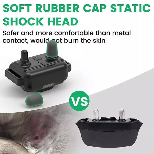 Vattentätt e-halsband med fjärrkontroll för allround hundträning. Robust hundhalsband för utomhusbruk.
