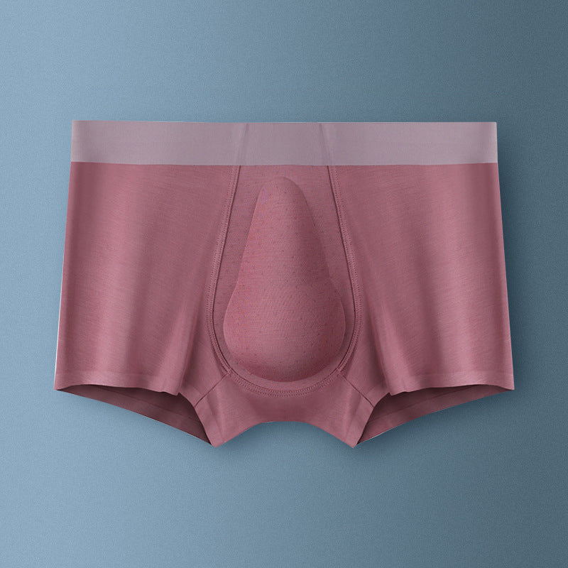 "Ekologiska bomullsboxershorts för män i svart, grå och blå, med stödpaneler för komfort och modern stil."