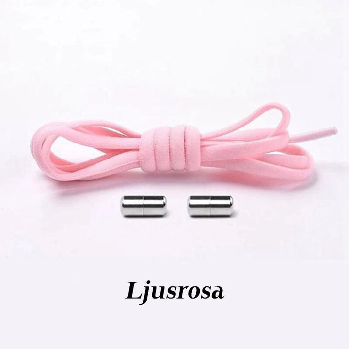 "Elastiska skosnören med metallkapslar, unisex, färgglada alternativ, enkelhet och bekvämlighet, för alla skor."