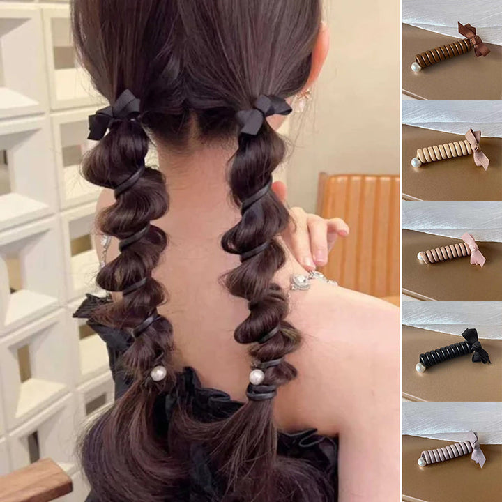 "Elastiskt bowknot hårband för kvinnor, flätad design, flera färger, praktiskt och elegant till vardagsfrisyrer."