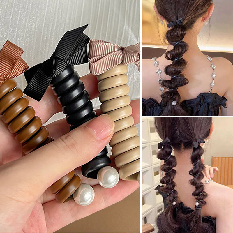 "Elastiskt bowknot hårband för kvinnor, flätad design, flera färger, praktiskt och elegant till vardagsfrisyrer."