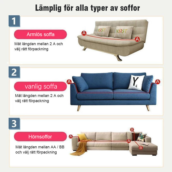 "Elastiskt universal sofföverdrag i ljusgrå färg, formpassad och modern design för heminredning och sofftäcke skydd."