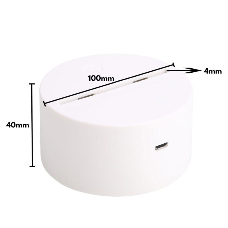 "Elegant 3D LED visualiseringslampa med flerdimensionell effekt för heminredning, i flera lysande färglägen."