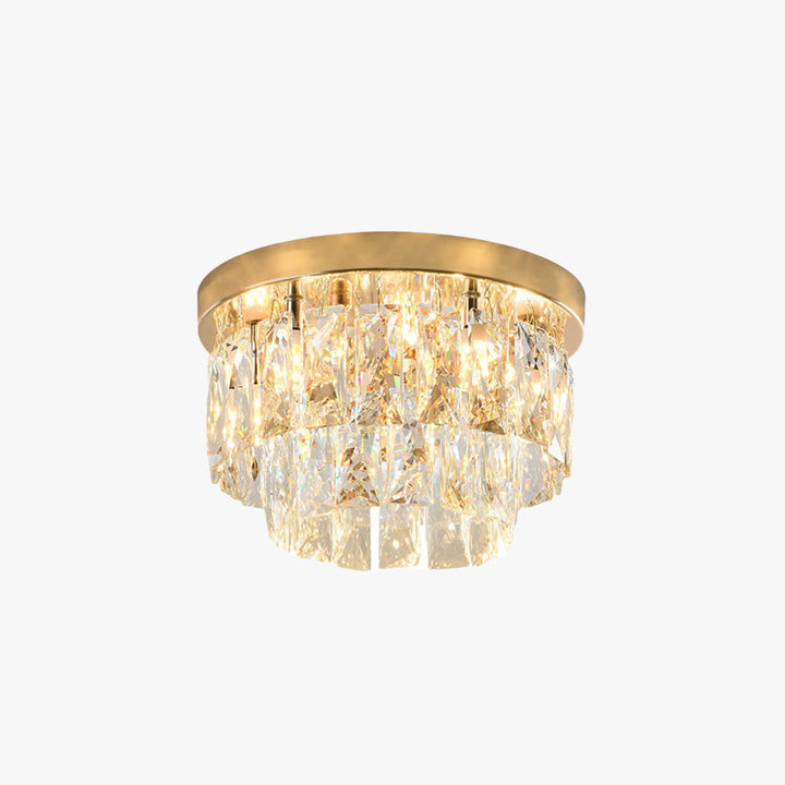 Elegant Art Deco LED-taklampa, guld/silver, perfekt för vardagsrum, sovrum. Modern inomhusbelysning.