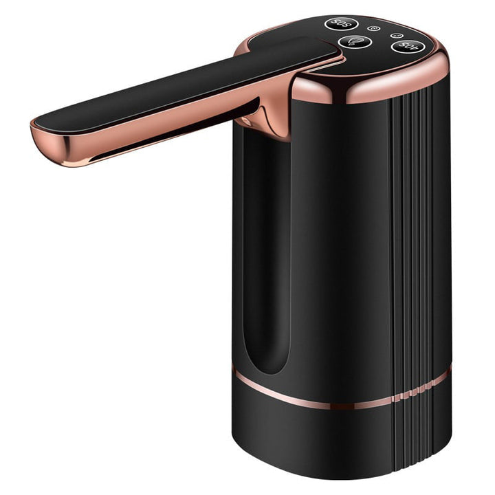 "Elegant automatisk vattendispenserpump i mörkgrön, svart, eller vit, kompakt design, enkel användning i modernt kök."