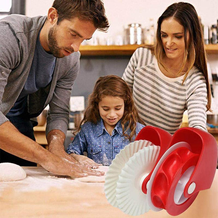"Elegant bakverksrulle i ABS-plast med ergonomisk design, perfekt för dekorativ bakning och skapande av raka kanter."