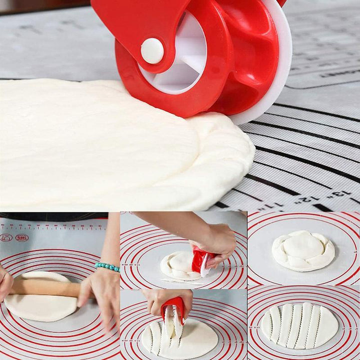 "Elegant bakverksrulle i ABS-plast med ergonomisk design, perfekt för dekorativ bakning och skapande av raka kanter."