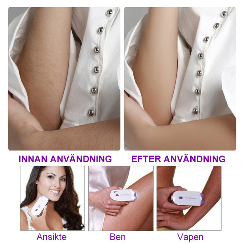 "Elegant bärbar epilator för kvinnor, utformad för smärtfri hårborttagning med mikro-svängningsteknologi."