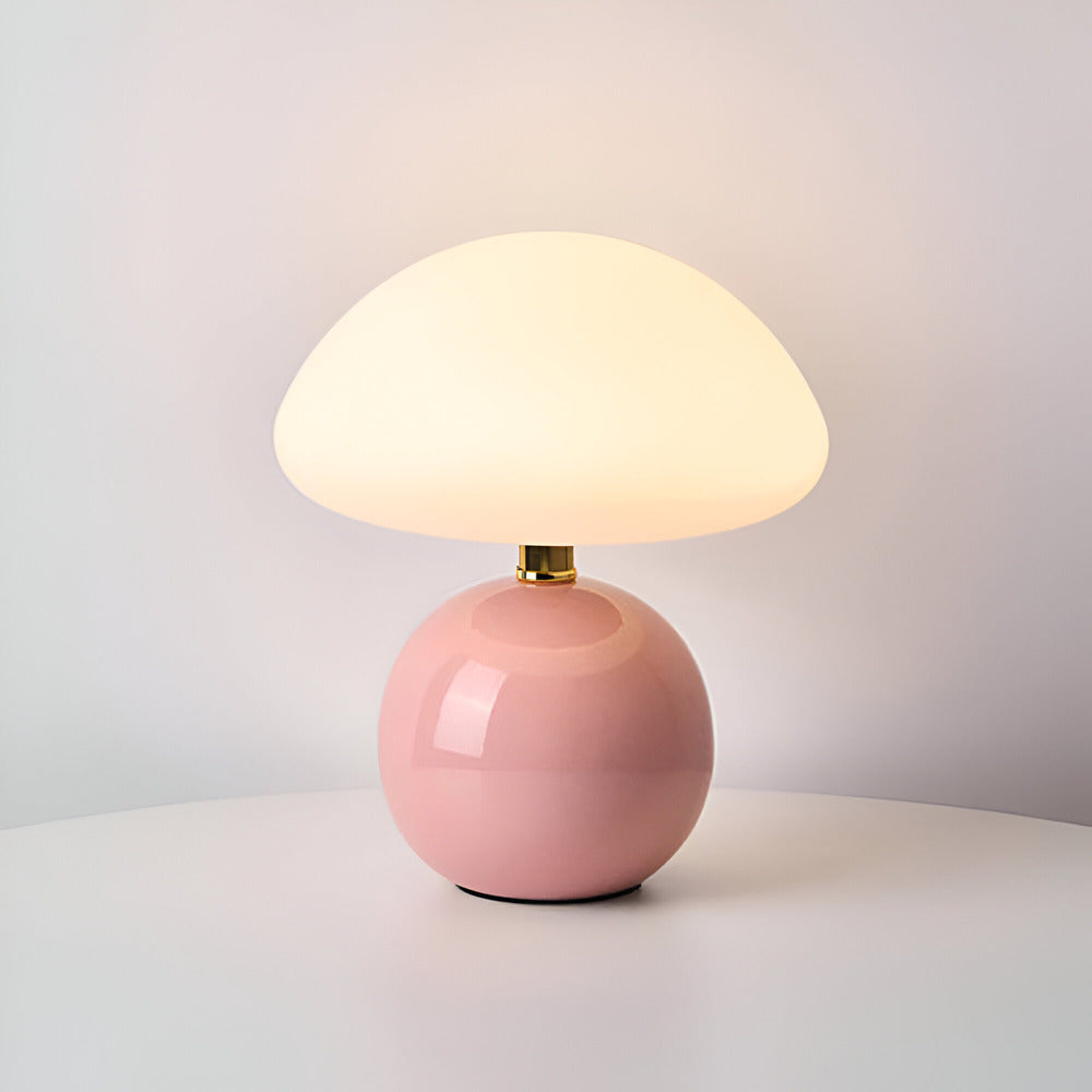 Designklassiker: Bauhaus svamplampa. LED-bordslampa med 3 ljusfärger, modern heminredning.