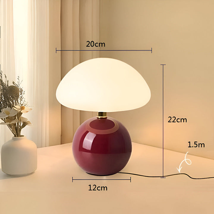 Funktionell och elegant LED-svamplampa. Bauhaus bordslampa med 3 ljusfärger för mysig belysning.