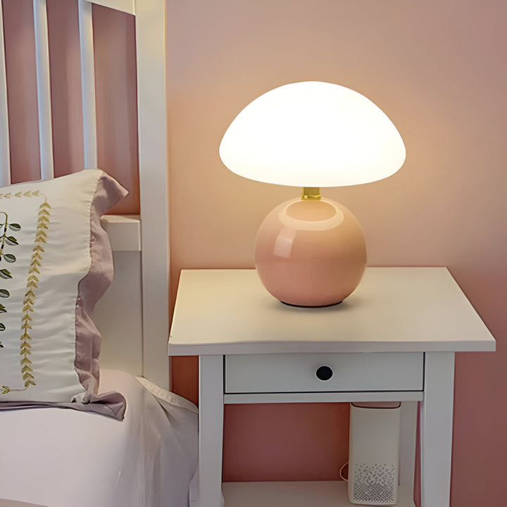 Modern designlampa: Bauhaus svamplampa. LED-bordslampa med justerbar belysning, heminredning.