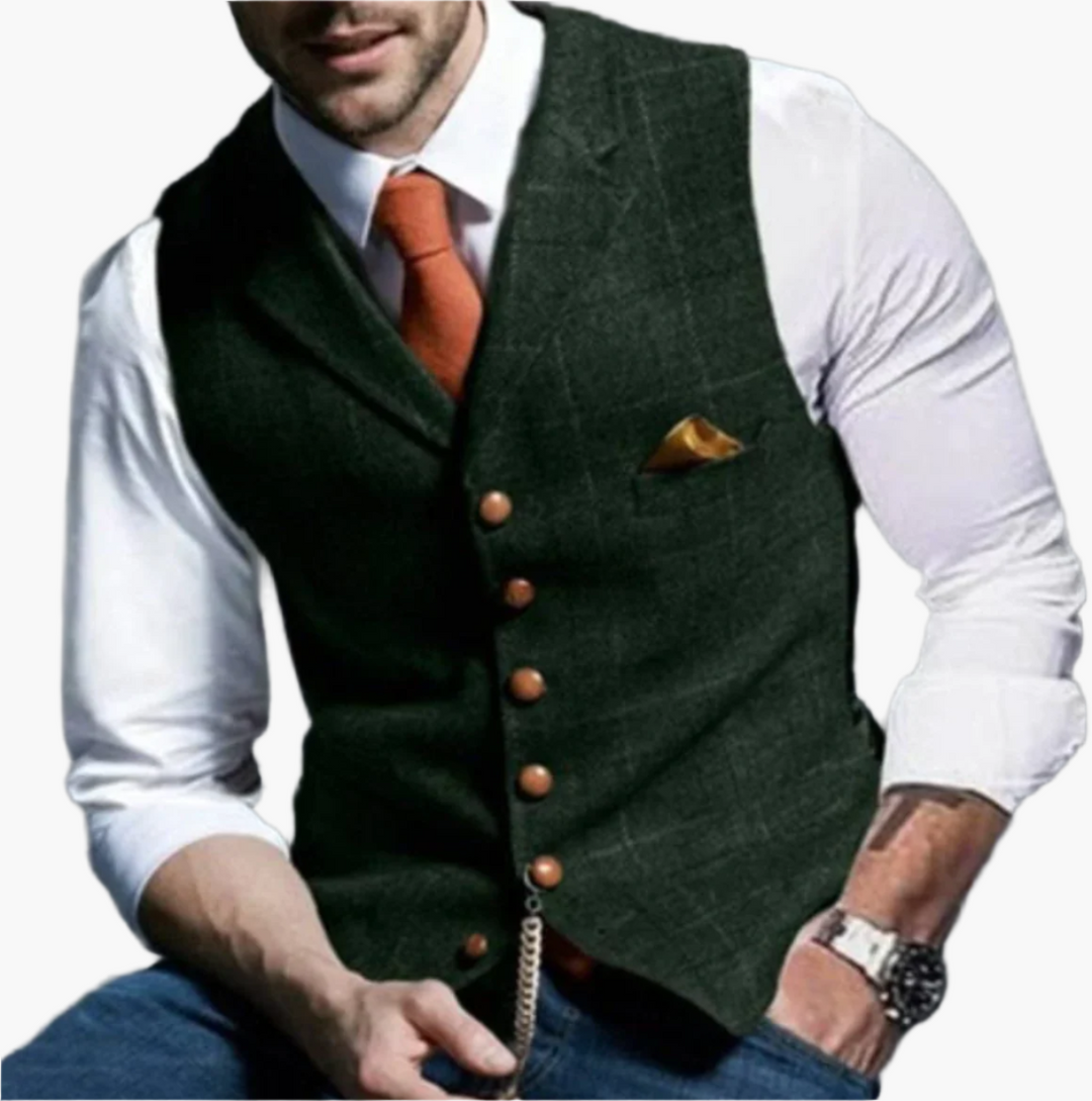 Tidlös herrväst som utstrålar elegans och stil. En accessoar för den modeintresserade mannen.