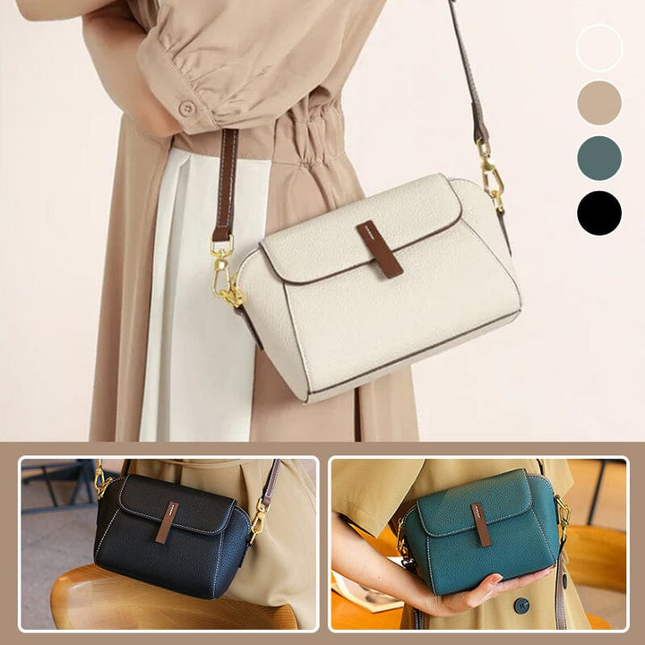 "Elegant crossbody damväska i mjukt läder med stilren design för moderna kvinnor; perfekt för mode och funktionalitet."