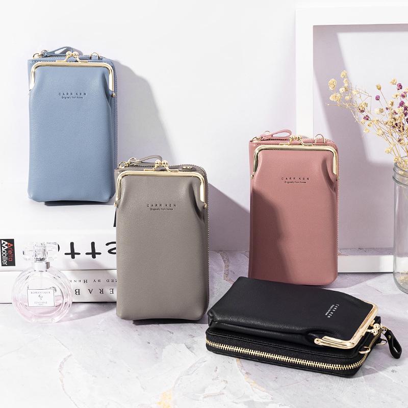 "Elegant crossbody kurirväska i PU-läder för kvinnor med justerbar rem, flerrumsdesign, finns i flera färger."