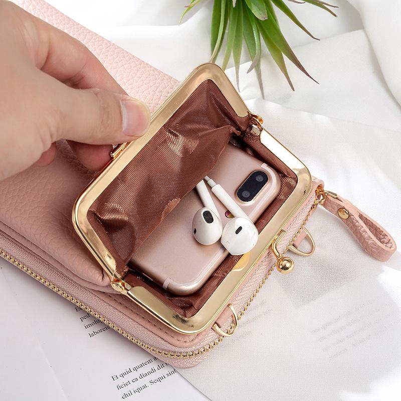 "Elegant crossbody kurirväska i PU-läder för kvinnor med justerbar rem, flerrumsdesign, finns i flera färger."