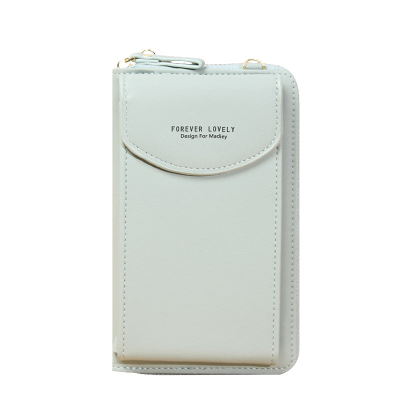 "Elegant dam crossbody telefonväska i rött PU-läder med avtagbar rem, rymligt fack för värdesaker, mångsidig design."