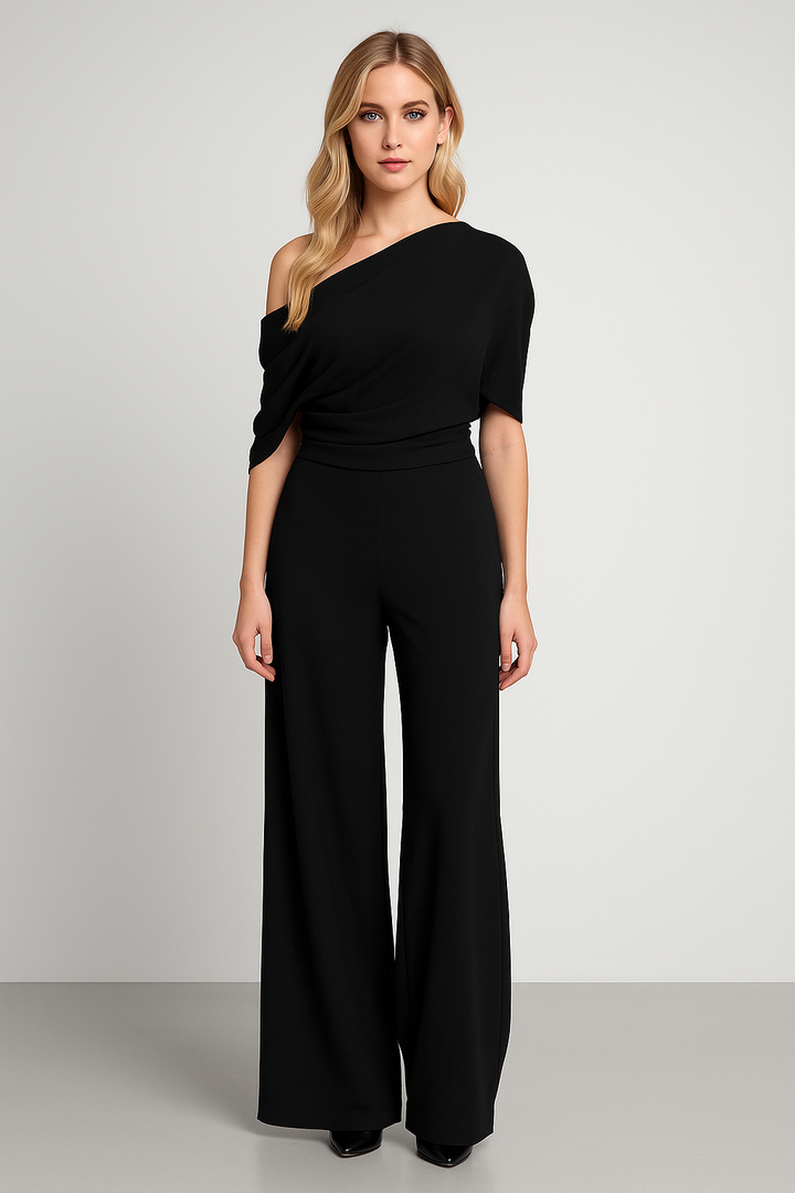 Chic ankellång dam jumpsuit Matilda, perfekt som stilren heldräkt för både kontor och fest.