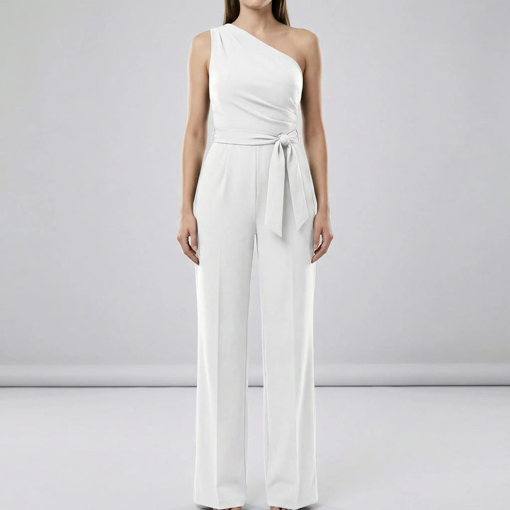 Modern enaxlad dam jumpsuit med vida ben. Superbekväm och stilren, ett måste för den medvetna kvinnan.