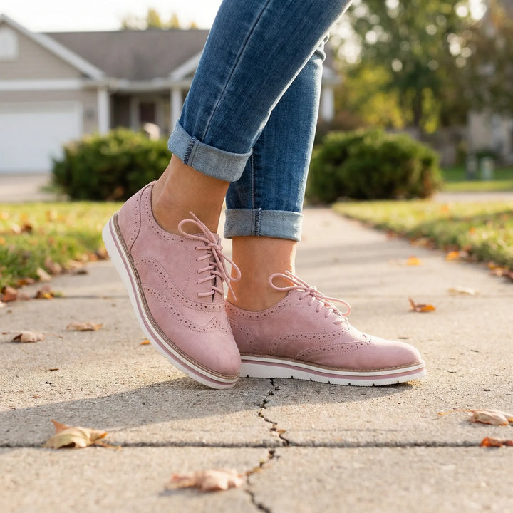 Elegant dam lågskuren Oxford-sneaker, Amy, för stilfull vardag. Bekväm snörsko med modern design.