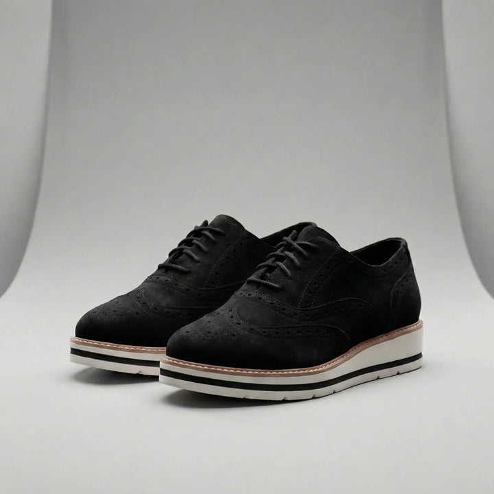 Grå dam Oxford-sneaker Amy, lågskuren. Mångsidig snörsko för både vardag och fritid.